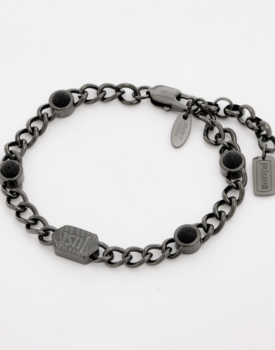 GiltVibes -JUST CAVALLI Gunmetal Chain Bracelet