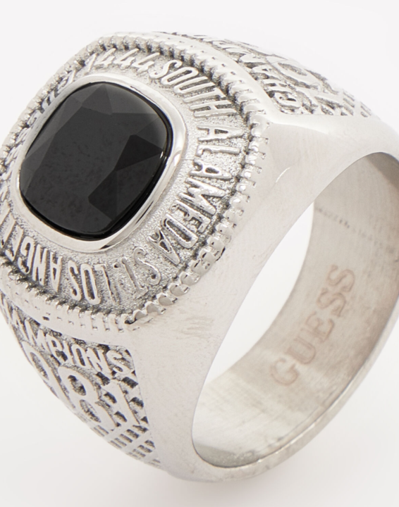 GiltVibes - GUESS Silver Tone Champions Ring