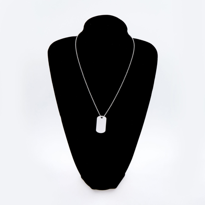 GiltVibes - MAX ROSSI Sterling Silver Dogtag Pendant Necklace