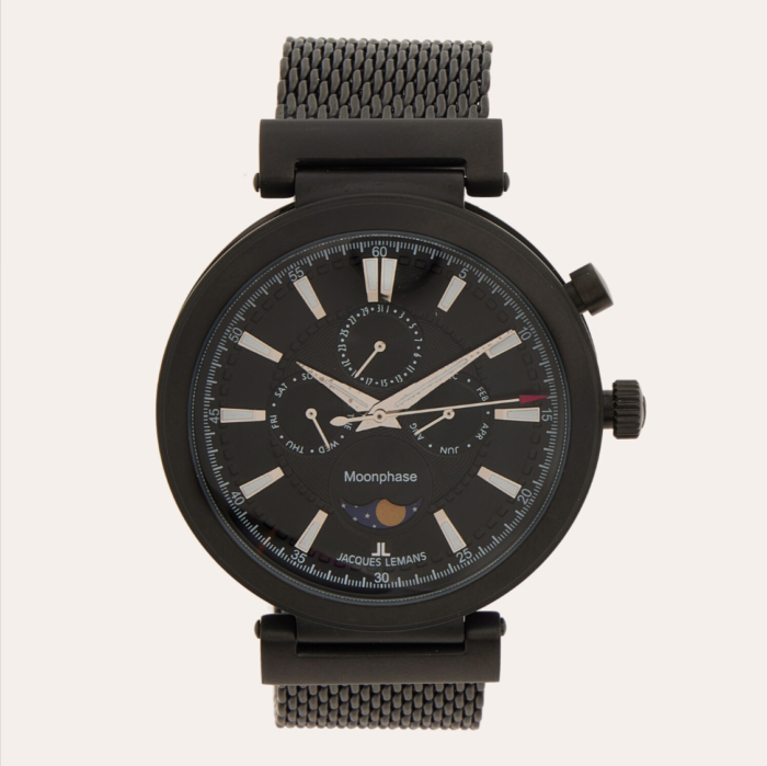 Jacques Lemans Black Chronograph Watch