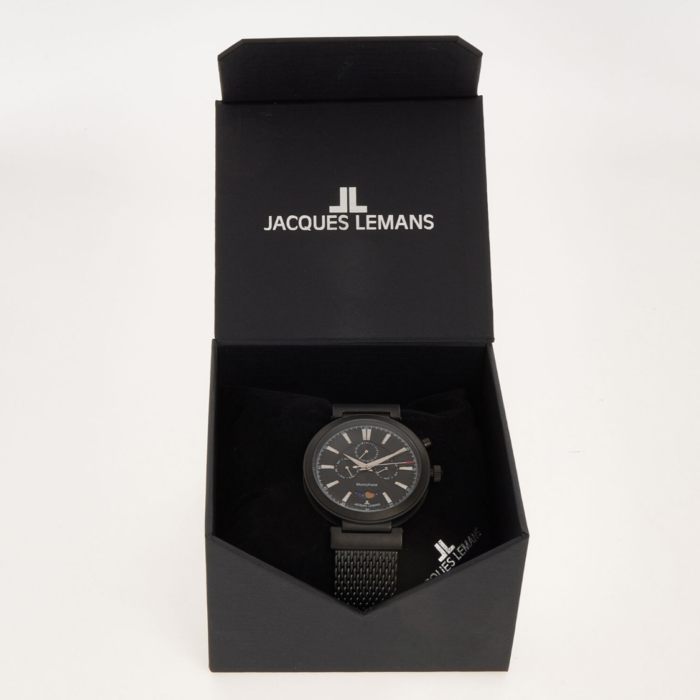 Jacques Lemans Black Chronograph Watch